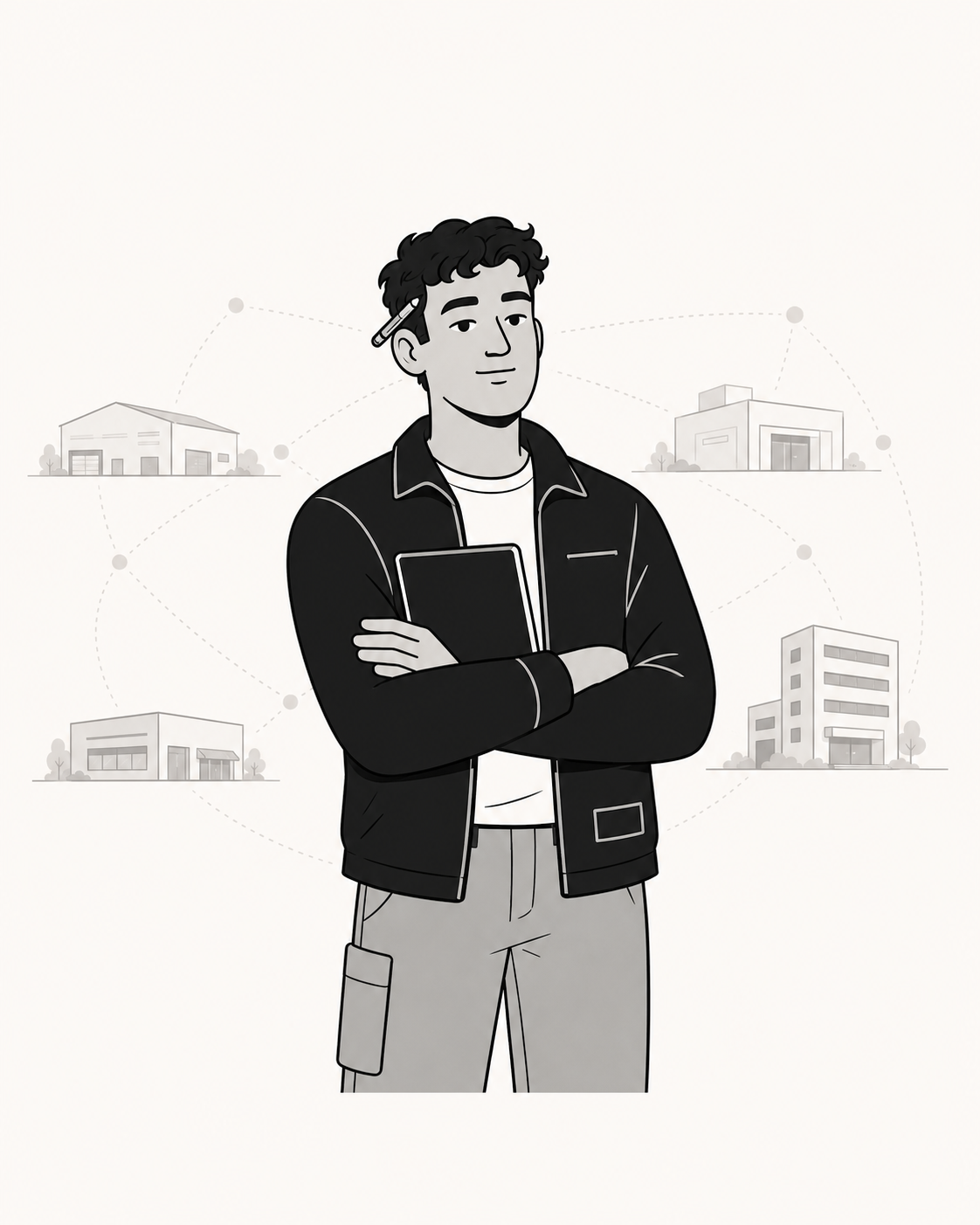 System Sam connected to the service businesses in his market